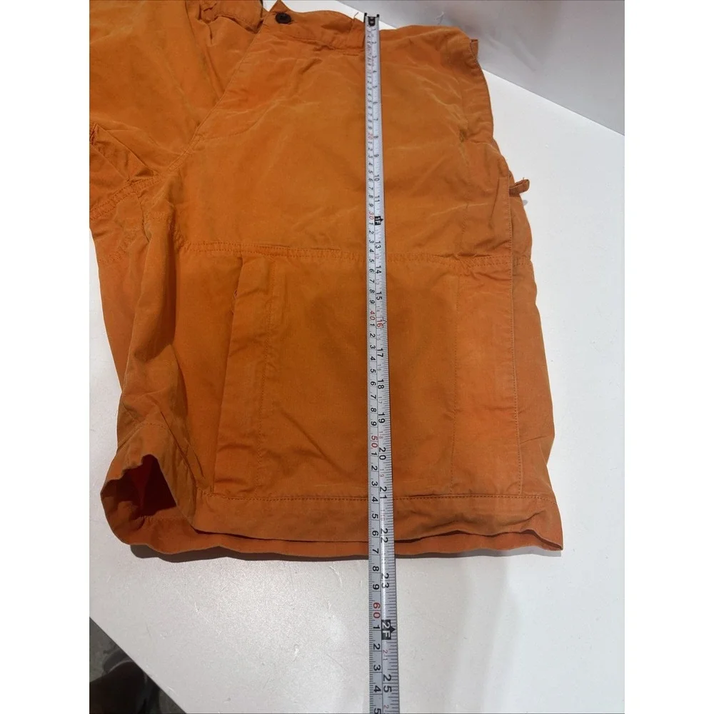 VTG Polo Ralph Lauren RL67 Military Cargo Shorts Orange Utility Safari Mens